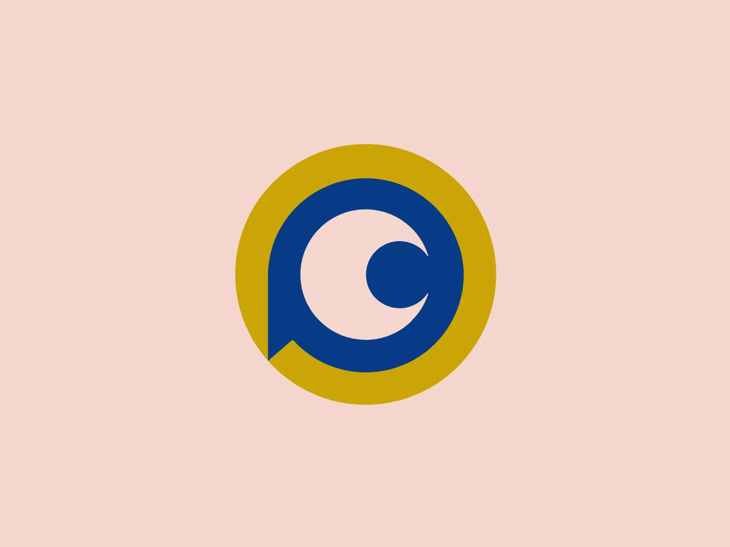 The Paravi logo showcases a stylized abstract design with bold, simple shapes. At its core is a large, vivid blue circle bordered by a thick, golden-yellow circular frame, creating a crescent on the right side. Inside the blue circle, there is a smaller, off-center white circle, evoking an eye or a target. The overall design has a modern and geometric aesthetic, with the contrasting colors creating a striking visual impact.