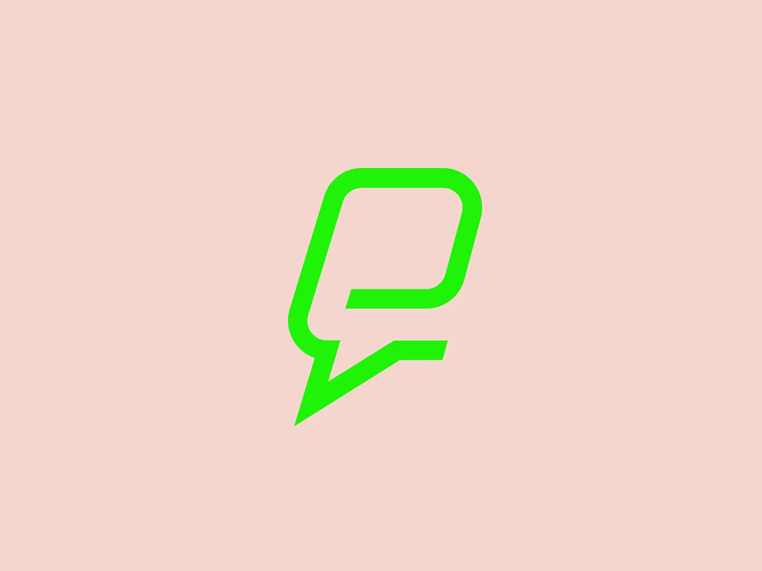The e-bot7 logo boasts a bright green, stylized speech bubble. The bold, outlined design with rounded corners exudes a modern and approachable feel, while the sharp tail at the bottom right gives it a comic-style appearance, suggesting communication or chat functionality. The simplicity of the design adds a distinctive playfulness, ensuring clarity and immediate recognition as a speech-related icon.