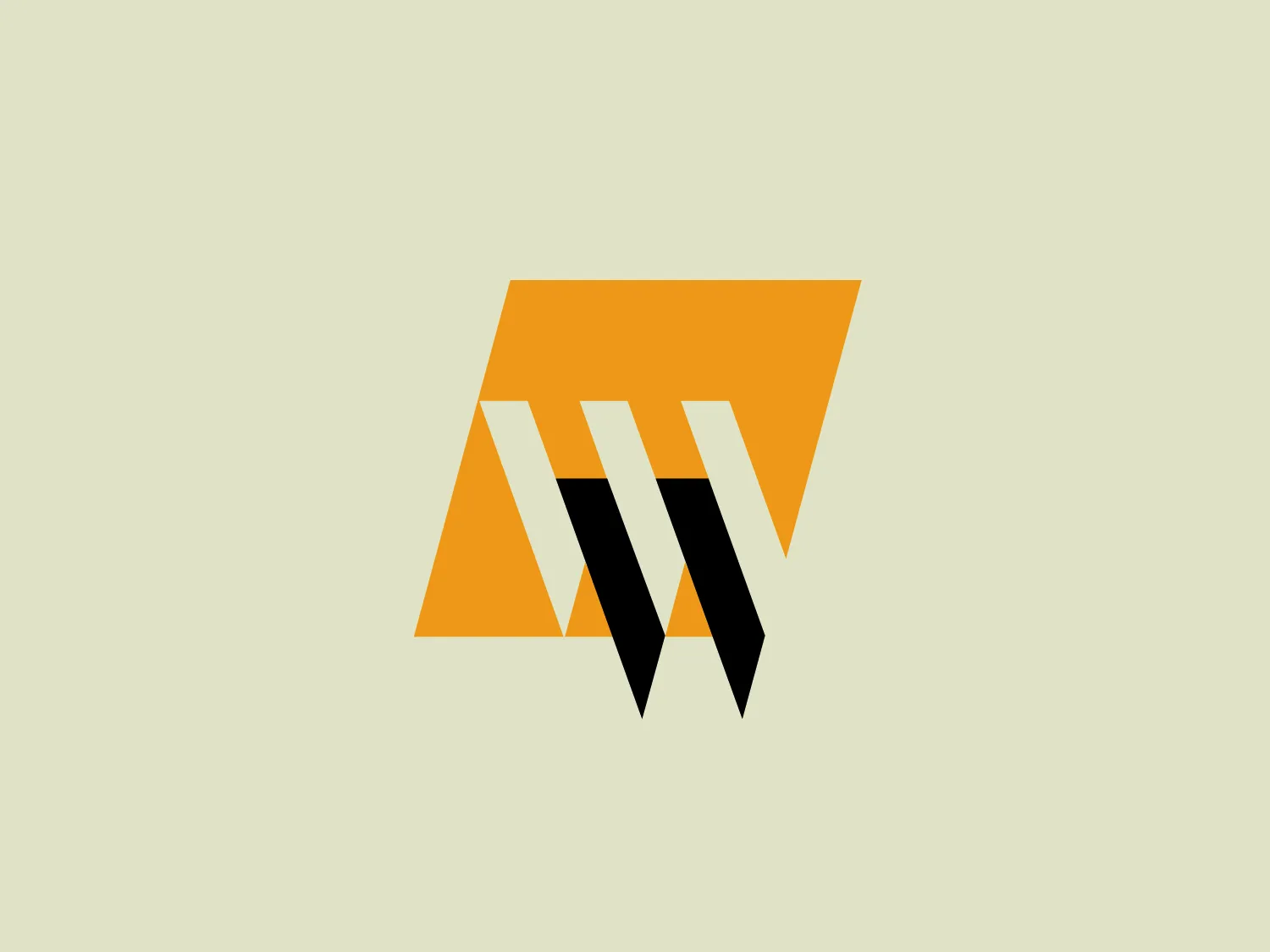 The logo for Western Energy Services depicts a bold, geometric design with an orange outlined trapezoidal shape on the left serving as a backdrop to three forward-slanting stripes. The leftmost stripe is orange, while the other two are black. These elements create a sense of movement and modernity, reflecting the company's energy and precision. The design's simplicity allows for versatility across various applications.