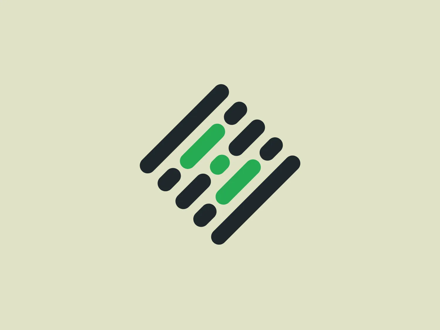 The StableHost logo is an abstract mark composed of a series of parallel lines with varying lengths and colors, forming a rectangular shape set at an angle. The design conveys a sense of movement or dynamism. There are eight lines in total, with alternate ones colored in a distinct green shade, suggesting connectivity or data. The rest of the lines are dark grey or black. The overall design is modern and minimalist, suitable for a tech or finance company. Given the colors present in the logo, a background that would enhance its visibility without overpowering it would be a light, neutral color with a subtle cool undertone.