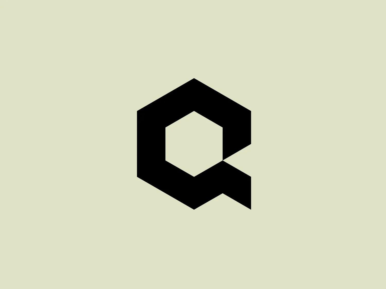 The Quixel logo is a predominantly geometric design featuring a stylized letter with sharp angles and clean lines. It combines elements of a hexagon with a portion that could be interpreted as the letter "Q" or "O," creating an abstract representation. The monochromatic color scheme, using bold black against a white background, adds to the modern and minimalist aesthetic. The simplicity and contrast of the design give it a striking and professional appearance, with a sense of depth or perspective.