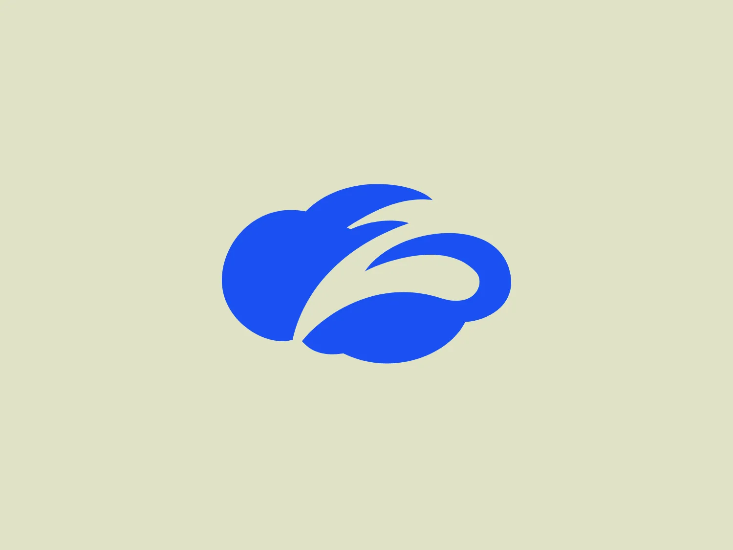 The Zscaler logo features a stylized cloud with a dynamic swoosh, suggesting movement or transformation. It is composed of bold, rounded shapes that together form an abstract representation of a cloud with a white accent curving through it. The overall design is modern and minimalistic, employing a single, vivid blue color which gives it a professional yet approachable feel. Interesting features include the negative space created by the swoosh, which adds to the sense of motion and change, indicating perhaps data flow, wind, or speed in relation to the cloud symbolism.