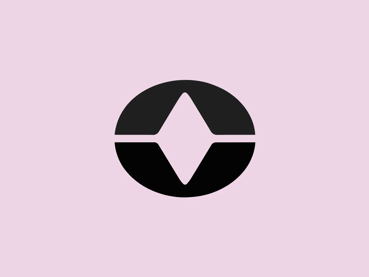 The Olin logo showcases a circular shape with a striking bifurcated color scheme - featuring an upper half in red and a lower half in black, separated by a sharp, horizontal white line. Inside the circle rests a stylized white arrow, pointing downward and resembling a 'V' shape with its vertices touching the white horizontal line. This arrow's form complements the color division, introducing a dynamic sense of motion and directionality to the design. The overall aesthetic is contemporary and impactful, utilizing a bold contrast through color choice and simple geometric shapes. This logo effectively communicates dynamism and precision.