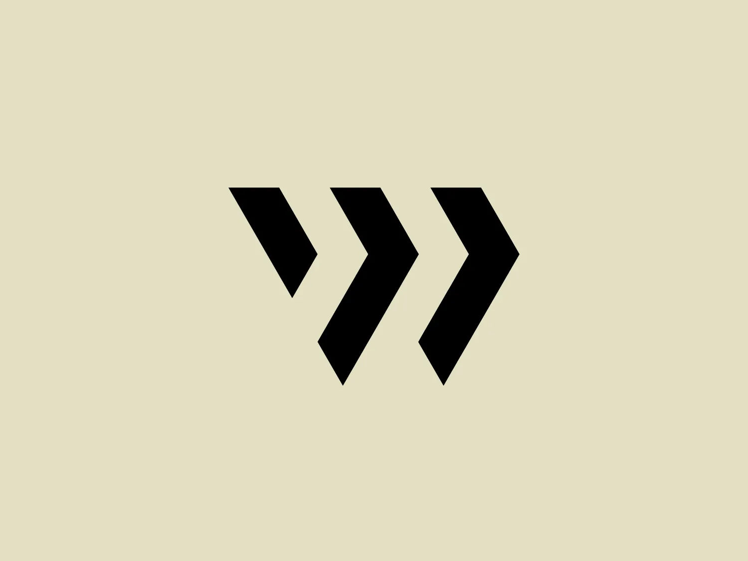 The image for Wing Finance is a simple, modern logo consisting of three adjacent, black chevron shapes pointing to the right. The design is minimalist and bold with each chevron having a solid fill and an identical shape and size, creating a sense of progression or movement. The edges are sharp and the chevrons are evenly spaced, giving the logo a clean, balanced look. It signifies forward motion and could be associated with concepts such as progress, speed, and directionality.