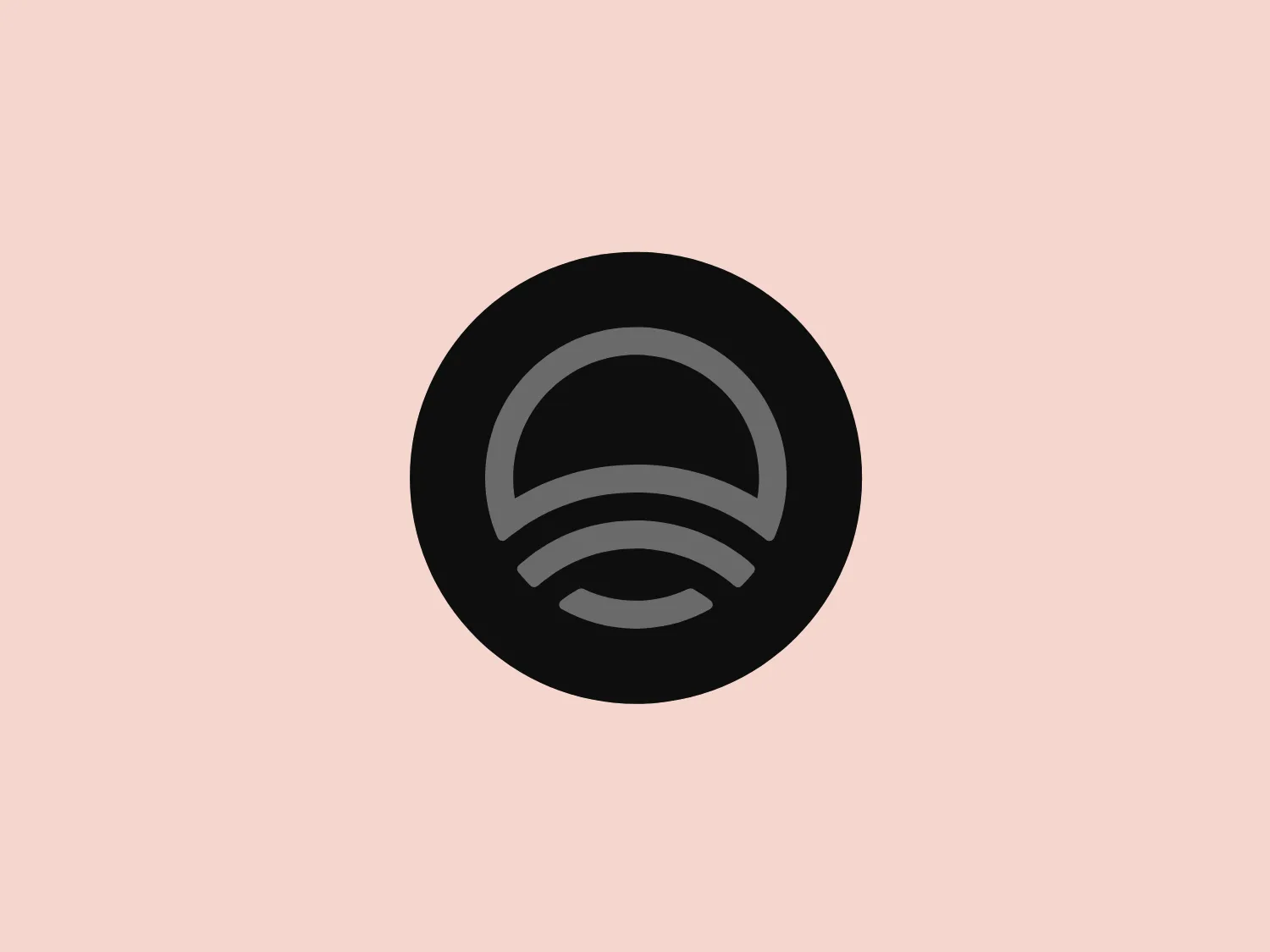 The Omaze logo features a stylized design with a dark navy-blue or black circular background. It includes a series of three bright yellow semicircular lines that increase in size from top to bottom, simulating a signal or Wi-Fi symbol. The lines are thicker at the open end and taper off, giving a sense of motion or broadcast. The overall aesthetic is modern and minimalistic, focused on clean lines and high contrast, which effectively conveys technology or connectivity. The bright yellow on the dark background offers a sharp contrast that adds to the logo's visibility and impact.