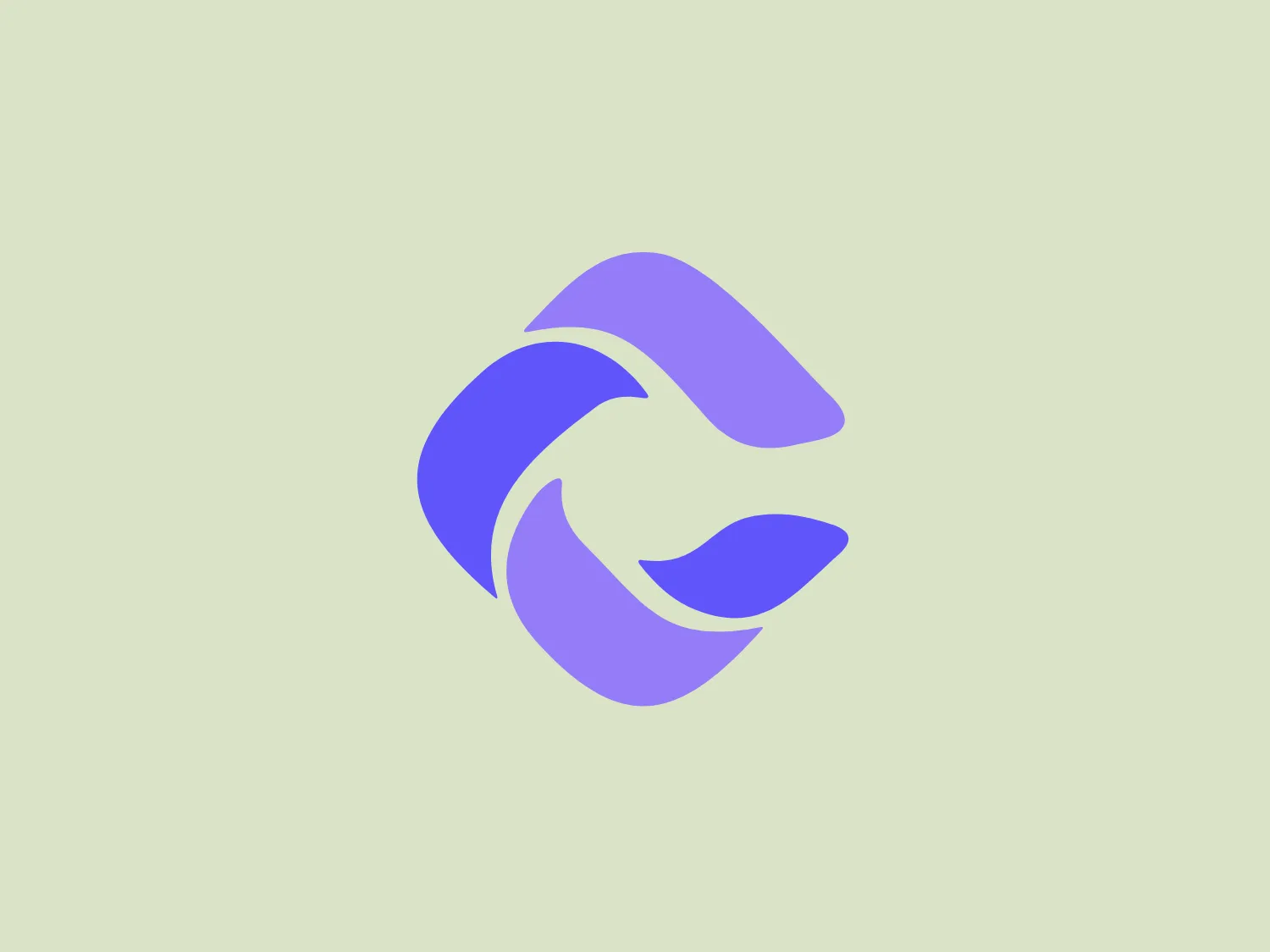 The "Creativio AI" logo features a modern and abstract design with four comma or apostrophe-like shapes arranged in a circular pattern, creating a sense of motion. The gradient of purple colors adds a dynamic and vibrant feel, while the clean and fluid design exudes elegance and adaptability. The negative space in the center forms a cross-like shape, conveying stability and intersection.