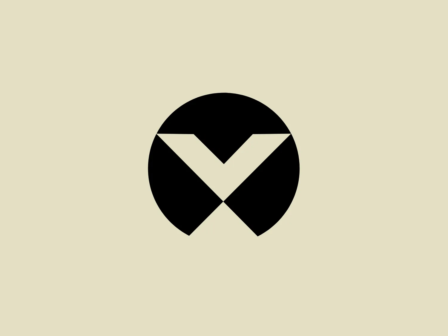 The logo depicted is a stylized letter "V" encapsulated within a circle. The letter itself is formed by two black diagonal shapes converging in the center of the circle, creating a white, negative space that suggests the "V". The overall design aesthetic is minimalist and modern, with a bold contrast between the black of the shapes and the white background, emphasizing the simplicity and the letter's form. The use of geometric shapes and negative space gives the Vertiv logo a sharp and sophisticated appearance.