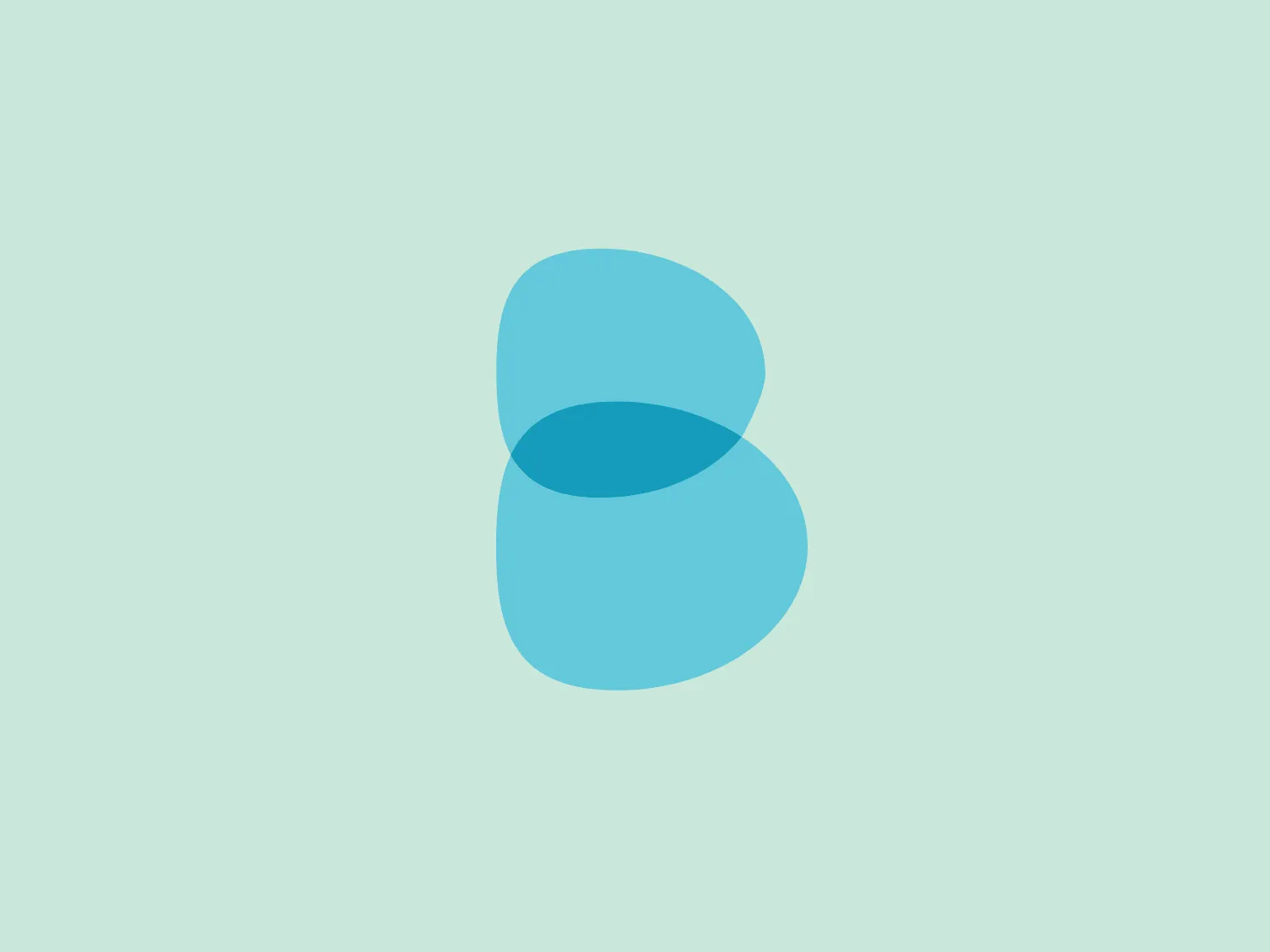 The BigCommerce logo presents a modern and minimalistic design, featuring two overlapping symmetrical teardrop-like forms leaning towards each other, creating a sense of harmony and connection. The overarching shape resembles the number "8" lying horizontally, implying infinity or continuity. The color scheme is monochromatic, utilizing shades of a calming and soft cyan-blue. This simple yet elegant design conveys a feeling of fluidity and balance, suitable for a brand focused on tranquility, nature, or technology.