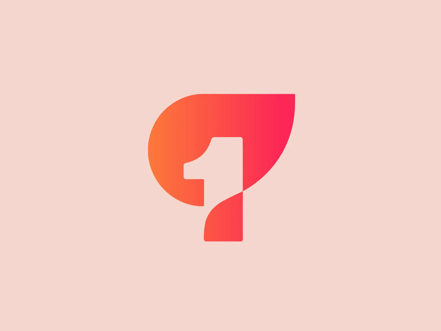 The logo for Flare1 Networks features a stylized "P" that combines soft curves and a sharp angular design, creating a sense of dynamism and modernity. The top part of the "P" has a broader, rounder shape, while the vertical bar is more slender and ends at a crisp point. The color gradient transitions smoothly from a warm coral pink on the left to a more subdued peach tone on the right, adding to the logo's vibrancy and visual interest. This design carries a contemporary feel with its bold color contrast and abstract representation of the letter "P."