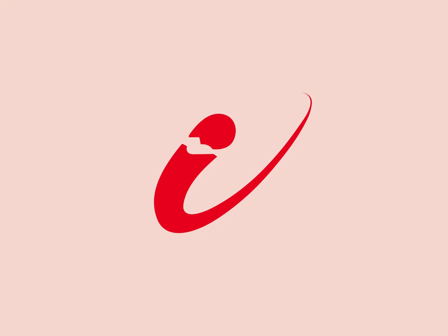The Instituto Balseiro logo features a stylized, abstract representation of a person in an active pose. It consists of a circular shape that could represent a head, connected to a flowing, swoosh-like form that could represent a body or motion. The design uses a solid, bright red color against a white background, conveying movement, energy, and a modern, clean aesthetic.