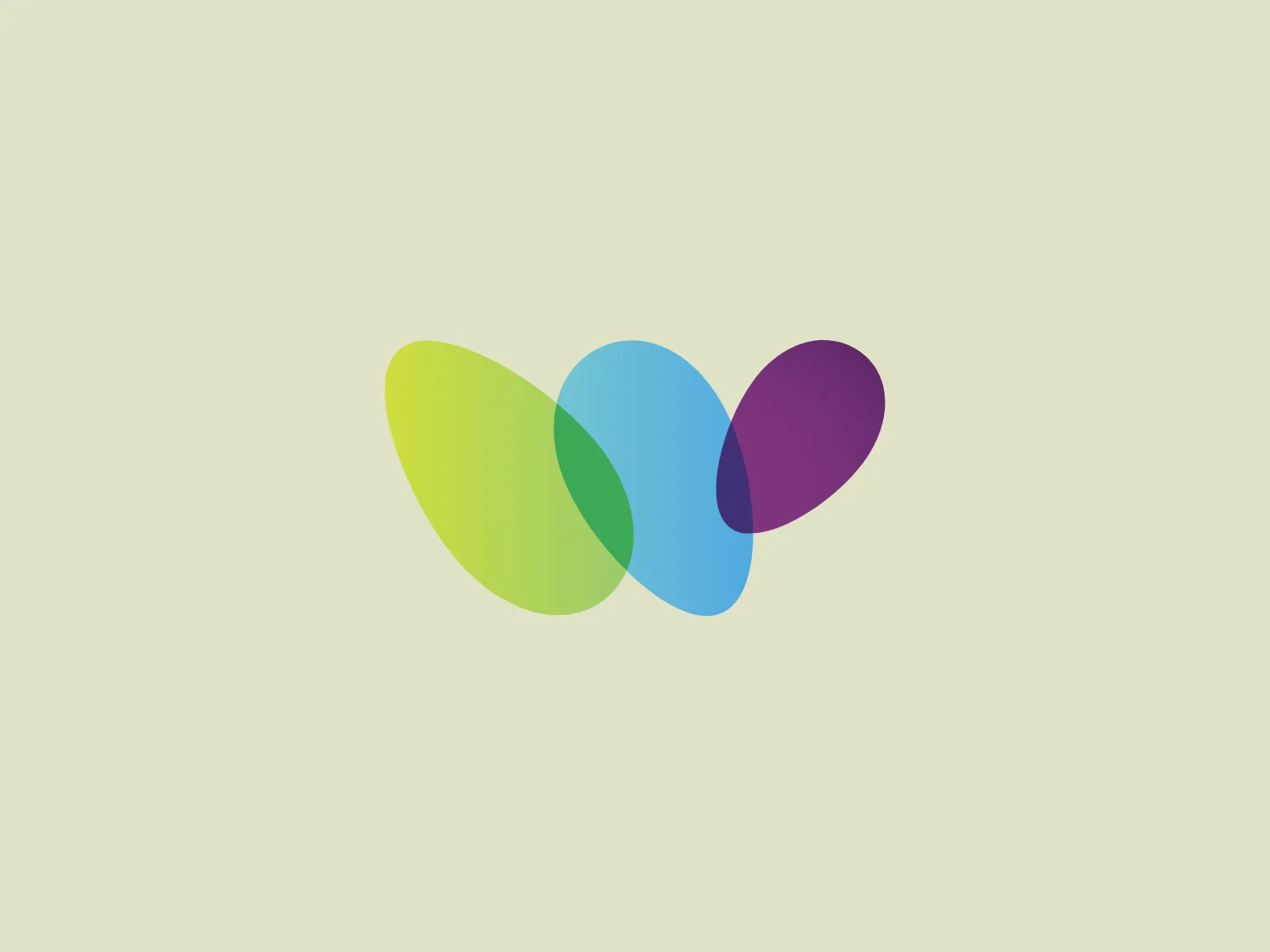The Western Health logo features three overlapping abstract shapes with a gradient fill, creating a sense of unity and collaboration. From left to right, the shapes are colored in a gradient from a light lime green, through sky blue, to a deep purple, showcasing a dynamic and vibrant color palette. The shapes themselves are smooth and organic, resembling pebble-like forms or stylized petals, which together almost form a circular layout in the center where they overlap. The overall design aesthetic is modern, friendly, and inclusive, with a softness that comes from the rounded edges and gradient colors.