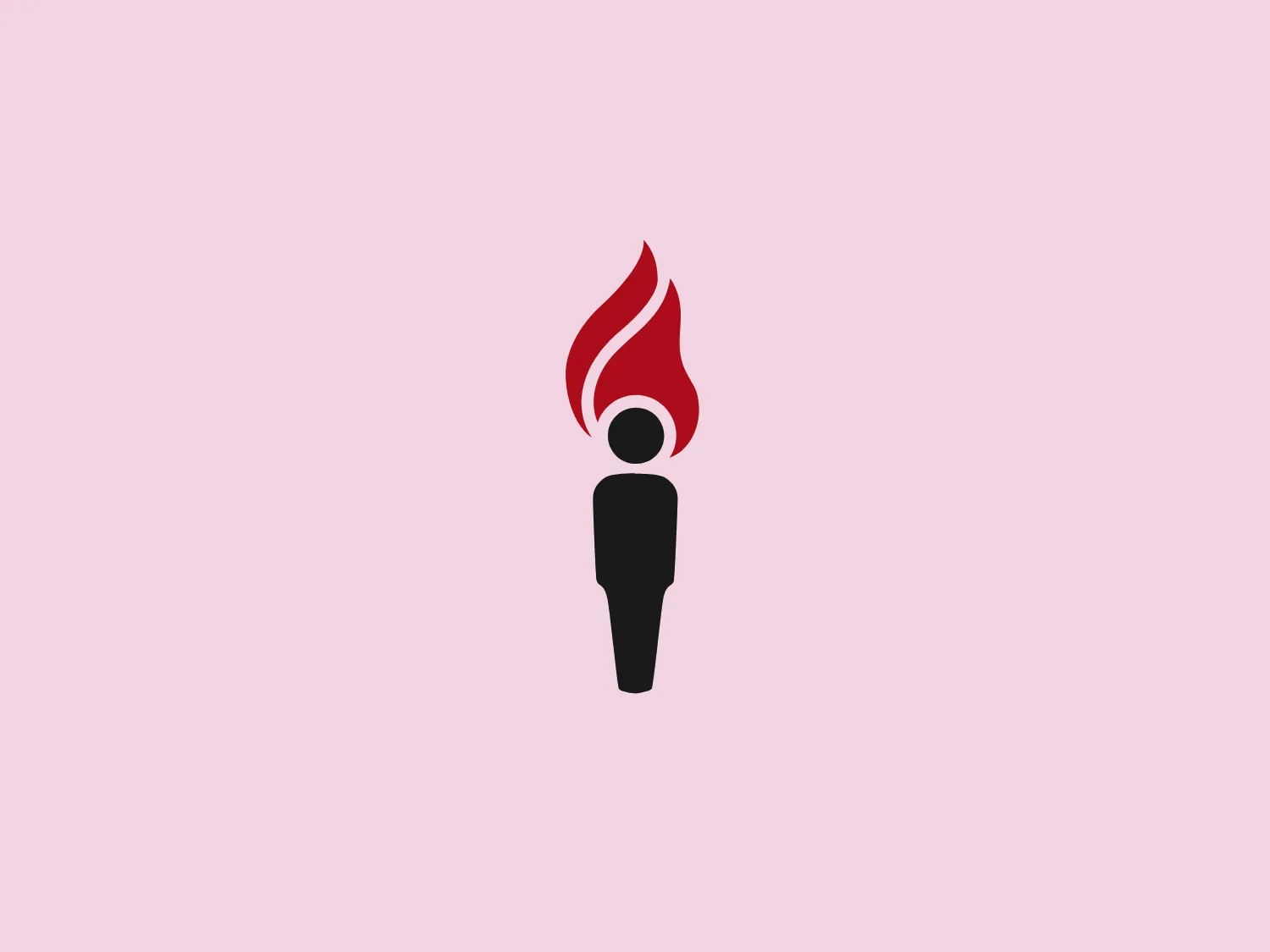 The Dubizzle logo features a stylized icon that resembles a person with a flame for its head. The shape of the person is abstract, created with simple curves and lines that suggest a body without detail, opting for a minimalist approach. The flame is designed with three swoops of red that give the appearance of a natural, dynamic flame. The main color scheme consists of a bold red for the flame and a solid black for the body, which creates a stark contrast and enhances visibility. The use of red could represent passion, energy, or warmth, while the human-like figure may suggest a focus on people or individuality. The overall aesthetic is modern and clean with a touch of energy and movement conveyed by the flame.