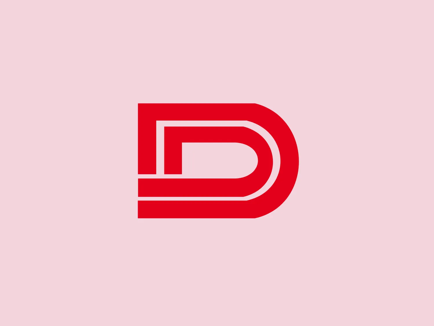 The Dawlance logo features a bold, uppercase letter "D" with a stylized design. The primary shape is a strong geometric rectangle with a curved right side, giving the appearance of a traditional "D", but with the straight line on the left modified into a unique, cutting-edge cutaway. The color of the logo is a vibrant, solid red, which stands out with a sleek and modern feel. The thickness of the lines is consistent, and there is a smaller white "D" shape nested within the larger red "D," creating a sense of depth and dimensionality.