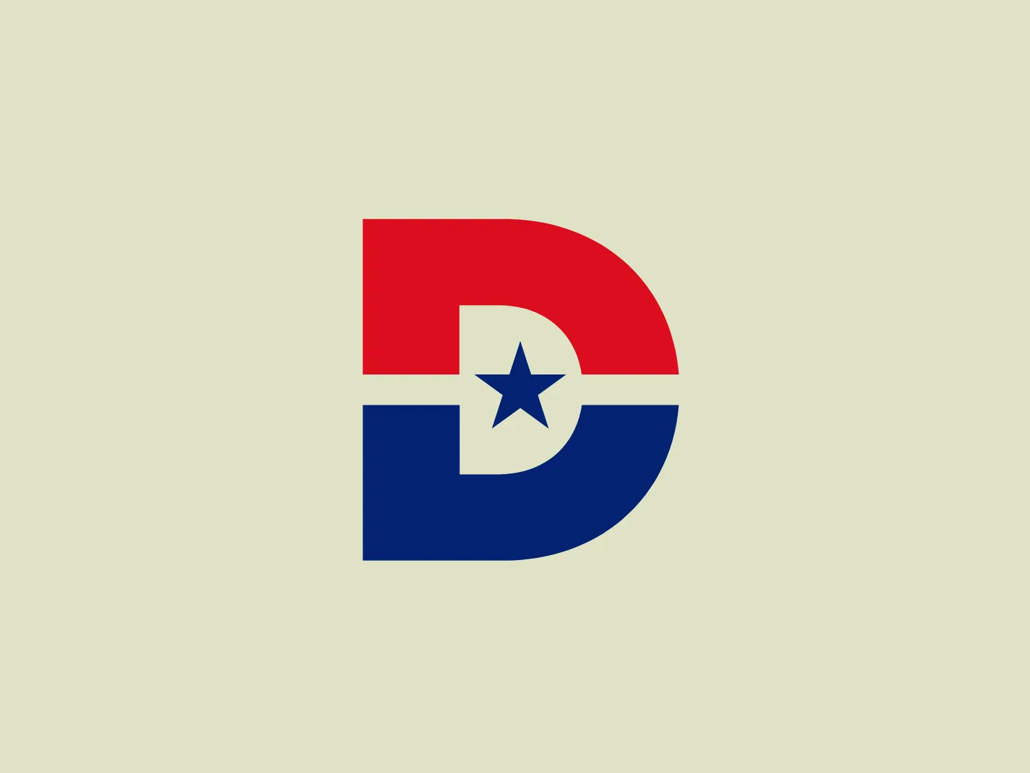 The logo for Dallas College features a stylized letter 'D' made up of red and blue quadrants, with clean-cut separations between them. A white five-pointed star neatly centers itself in the blue lower quadrant. The angular sections and bold colors of the logo give it a strong, assertive presence, while the star adds a hint of Americana. The design conveys simplicity, crispness, and a sense of unity or patriotism.