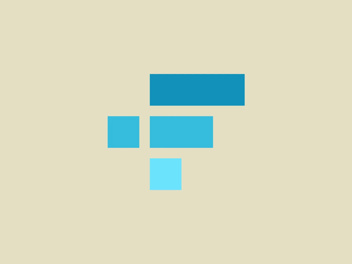 The FTX logo features a minimalist and modern design composed of three overlapping rectangles in a dynamic layout. The strikingly bright shade of cyan suggests freshness and innovation. The flat design, solid color fills, and geometric simplicity make it easily recognizable and versatile, while the sharp edges reflect precision and professionalism.