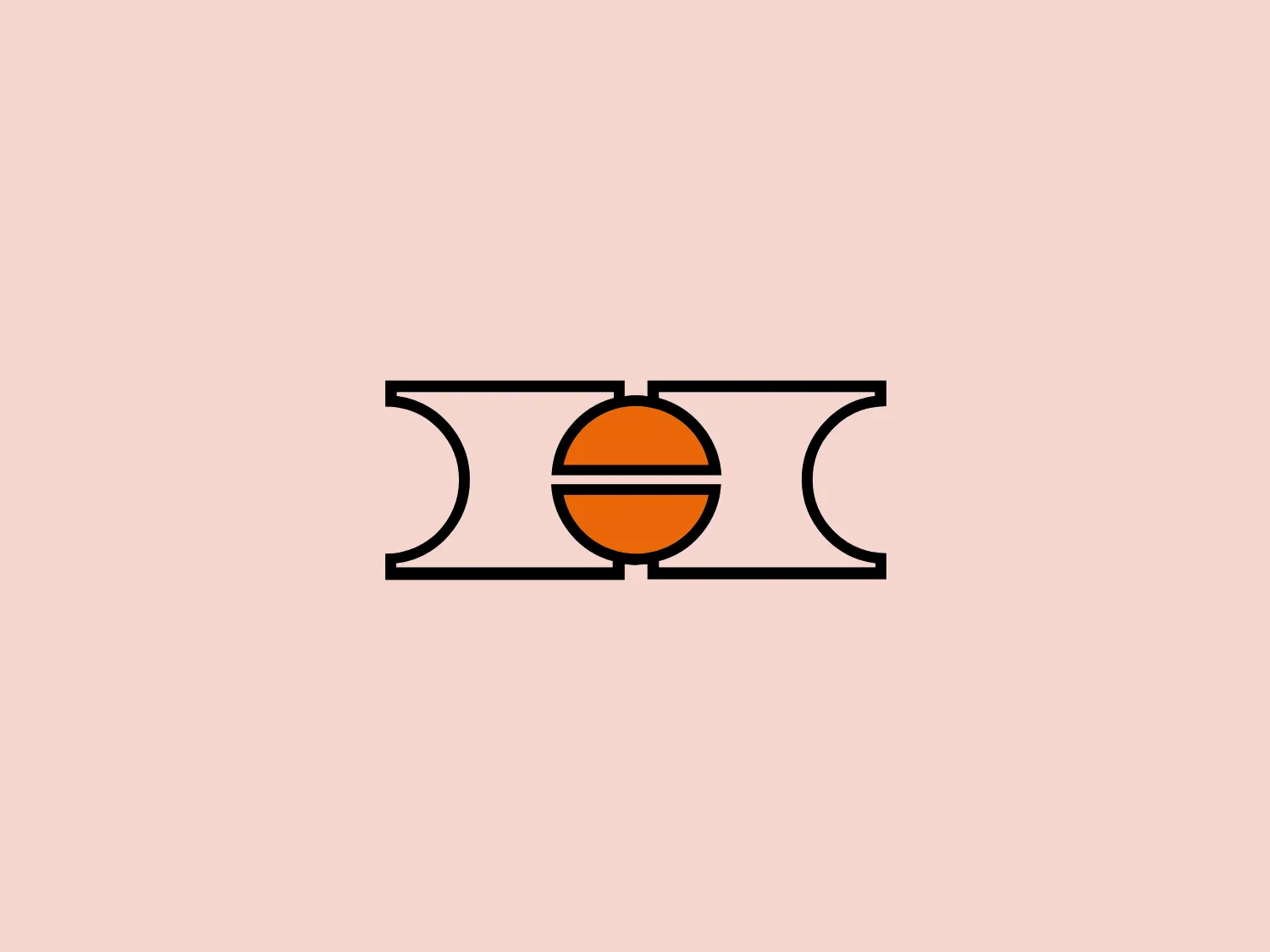The logo for Heco Schrauben features a stylized depiction of what appears to be a horizontal dumbbell or perhaps a bridge-like structure. The main elements consist of two thick, black, curved lines on each side, framing a central orange circle with horizontal stripes in varying shades of orange. The overall design aesthetic is modern and minimalistic, with a clean and bold appearance that uses contrasting colors for visual impact. The use of geometric shapes and the absence of gradients or additional embellishments suggest a preference for clarity and simplicity.