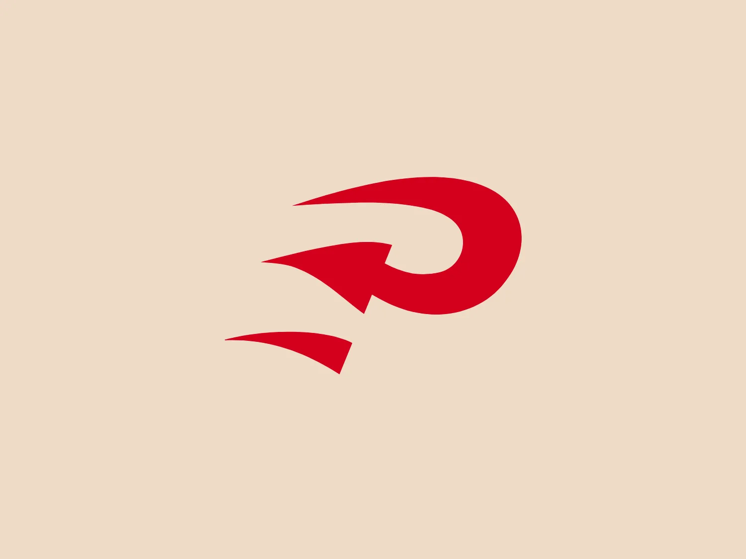 The Premo logo features a dynamic red shape representing an abstract interpretation of a flame or a swift movement, characterized by a swirl at the top that curves back towards the left, ending in a sharp, arrow-like point. A detached, smaller shape at the bottom mimics the motion and style of the larger form but doesn't connect to it, creating a sense of speed and agility. The design is modern, bold, and uses a bright red which stands out for its energy and passion. The shapes are smooth and fluid, suggesting motion and transformation, with a solid, flat color filling the design, free of gradients or additional details.