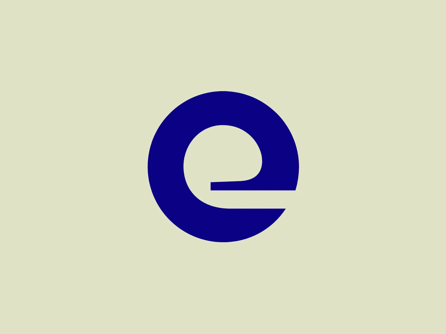 The Expedia Group logo is a simple, modern design in a strong, dark blue color. It features a circular shape with a cutout in the form of the letter 'e,' conveying straightforwardness and efficiency. The stylized 'e' includes a flat, straight horizontal line that doesn't quite meet the circular boundary, creating a sense of open-endedness or expansion. Given the boldness of the blue and the minimalist design, a light and subtle background is recommended for optimal complement.