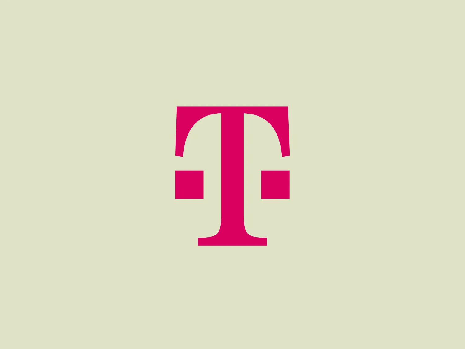 The Telekom logo prominently showcases a bold, capital "T" in a vibrant magenta color. This modern and minimalist design incorporates a horizontal bar crossing the vertical stem and extending beyond it on the left, along with a smaller square block intersecting the bottom right of the vertical stem. These elements create a sense of balance and dynamism, with the negative space playing an integral role in the overall design aesthetic. The simplicity of the form and the use of a single, eye-catching color give the logo a strong and recognizable presence.