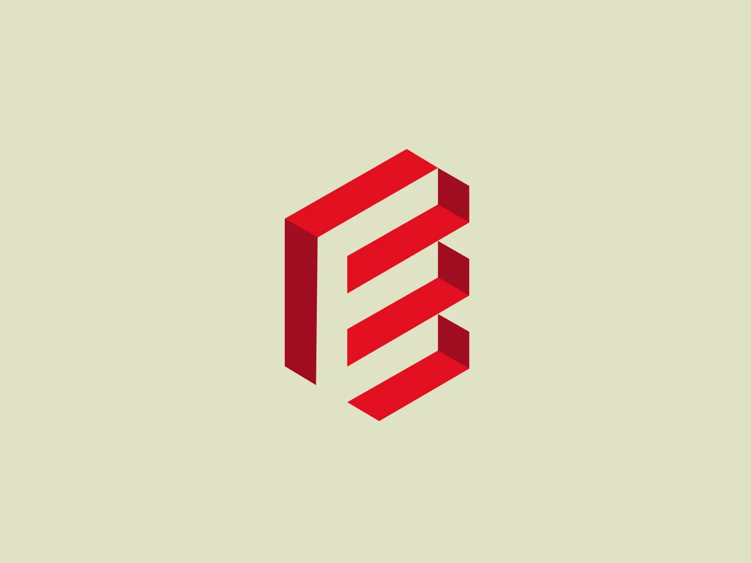 The Equisset logo is a sophisticated, three-dimensional design comprised of stylized red and white elements that create the illusion of depth and layers. It resembles an abstract letter "E," constructed from segmented blocks that follow a smooth gradient from darker to lighter red tones. The straight lines and sharp angles convey a sense of modernity and precision, while the isometric perspective suggests innovation and forward-thinking. The strategic use of white space between the red segments enhances the dimensional effect and adds to the logo's dynamic appearance.