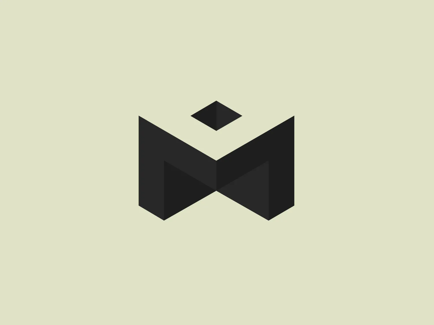 The business logo for Meta is an abstract, geometric design resembling a stylized letter 'M'. Comprising sharp, angular shapes, it exudes modernity and forward-thinking. Gradients in shades of magenta and crimson give it a dynamic, vibrant look, while a small diamond-like shape at the top adds a finishing touch, suggesting precision or a guiding principle. The overall aesthetic is contemporary and sleek, suggesting innovation and a brand with a cutting-edge approach.