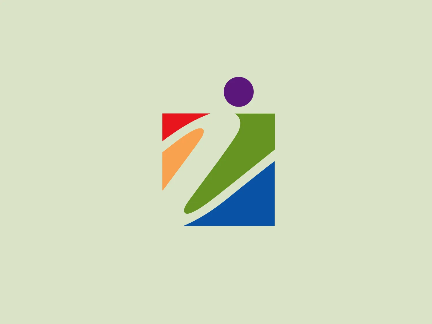 The Illustratus logo features a modern and dynamic abstract human figure in motion. Bold, geometric shapes in vibrant colors form the figure, with a purple circle representing the head, a green swoosh representing the body, and red, orange, and blue shapes forming the arms and legs. The clean, flat design aesthetic conveys energy, diversity, and progression, while the use of space creates an illusion of the figure leaping or reaching out, symbolizing success, achievement, or aspiration.