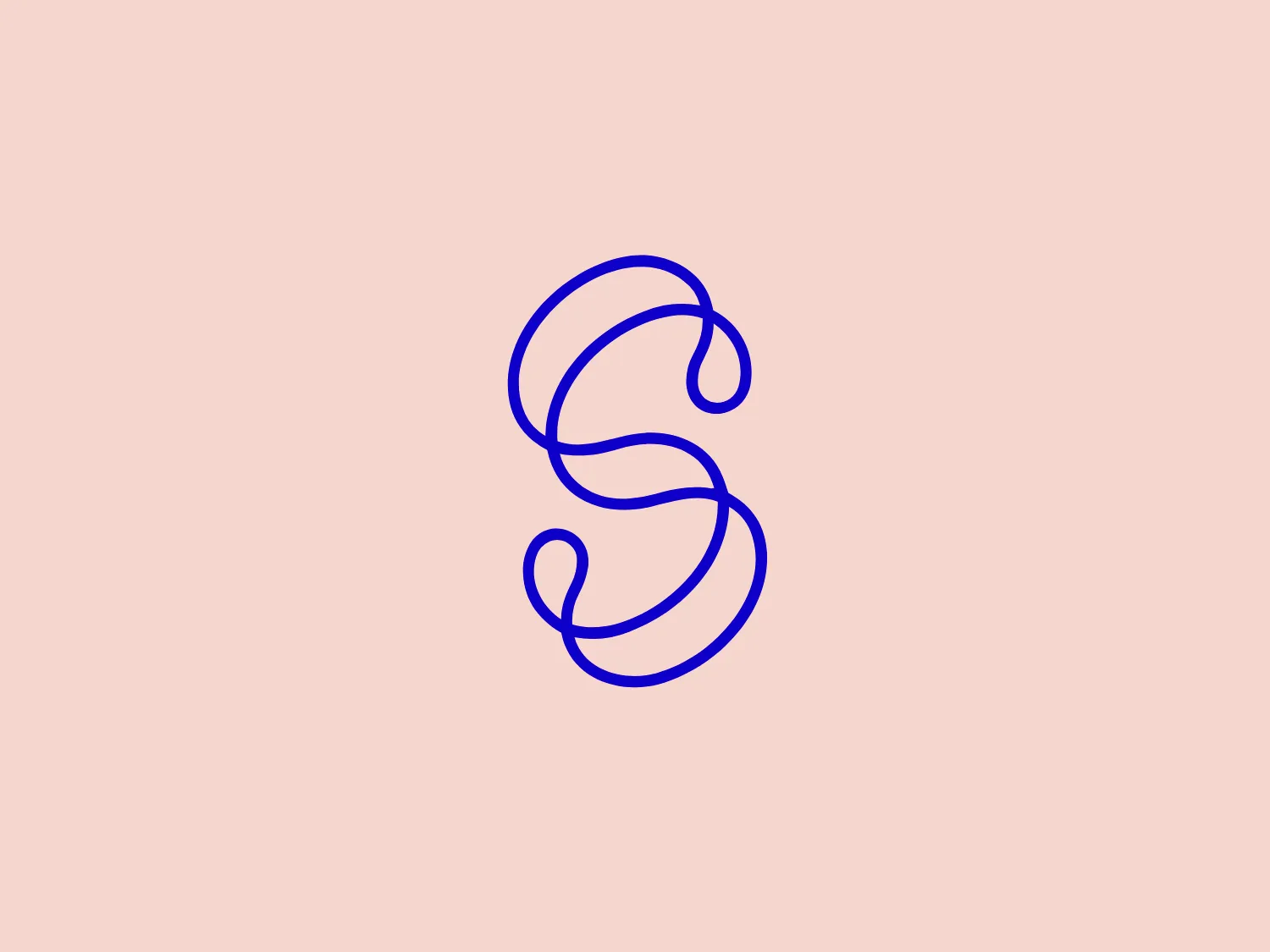 The Soufflé logo is a stylized, abstract representation of the letter 'S', depicted in a continuous, flowing ribbon-like design. It features a bold, single line of consistent thickness that gracefully loops to form the letter. The color of the logo is a vibrant, deep blue that conveys a sense of professionalism and trustworthiness. The overall aesthetic is modern and minimalistic, with a fluidity that suggests movement and dynamism. There are no additional embellishments, which makes the design clean and instantly recognizable.