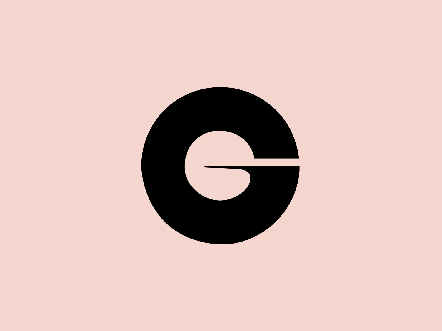 The Givaudan logo features a bold, black circular shape with a flat edge on the left side. Inside the circle is a prominent white, lower-case letter 'e' that connects seamlessly with the inner edge of the black circle. The 'e' possesses a minimalist design, with a modern and clean look. The font is sans-serif with a geometric quality, using negative space effectively to distinguish the letter form within the black backdrop. This logo has a stark contrast due to its black and white color scheme, and the simplicity of the design gives it a versatile and contemporary feel.