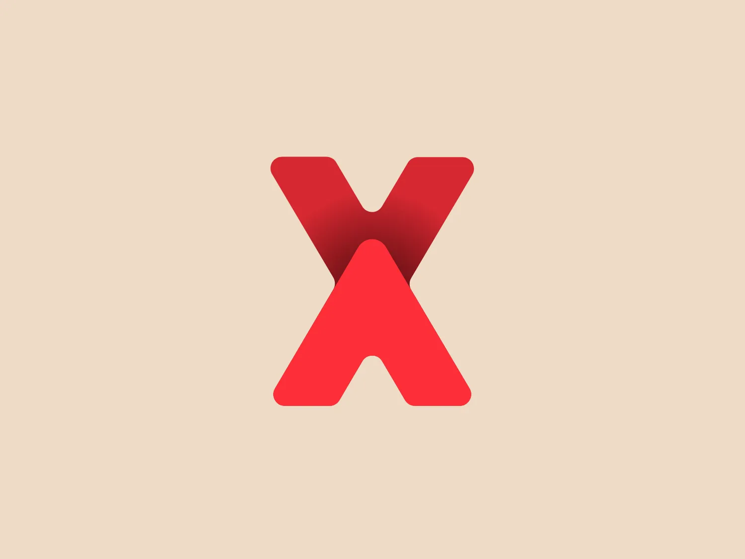 The Capex logo is a stylized letter "X" with a modern and minimalist design. The "X" consists of two diagonal shapes interlocking in the center to form the letter, with negative space between the shapes enhancing the design. The forms have rounded edges, contributing to a soft and approachable look. The color of the "X" is a warm and vibrant shade of red, suggesting energy and dynamism. The simplicity of the shapes and the boldness of the color give it a striking and memorable appearance, suitable for a variety of contemporary branding purposes.