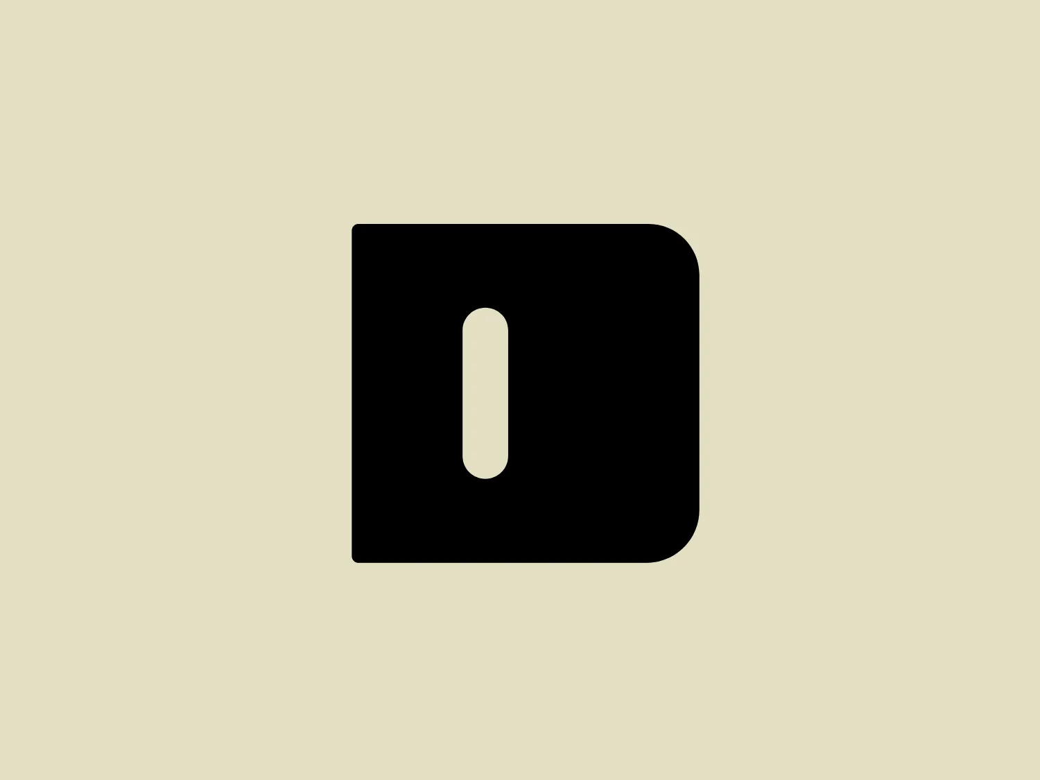 The image is a simple and modern logo consisting of a black square with rounded corners. Inside the square is a white capital letter "I" centered vertically and horizontally. The design for Dofinity has a minimalistic and contemporary feel, with a stark contrast between the black background and the white typographic element. There is a sense of balance and boldness due to the use of negative space and the strong geometric shapes.