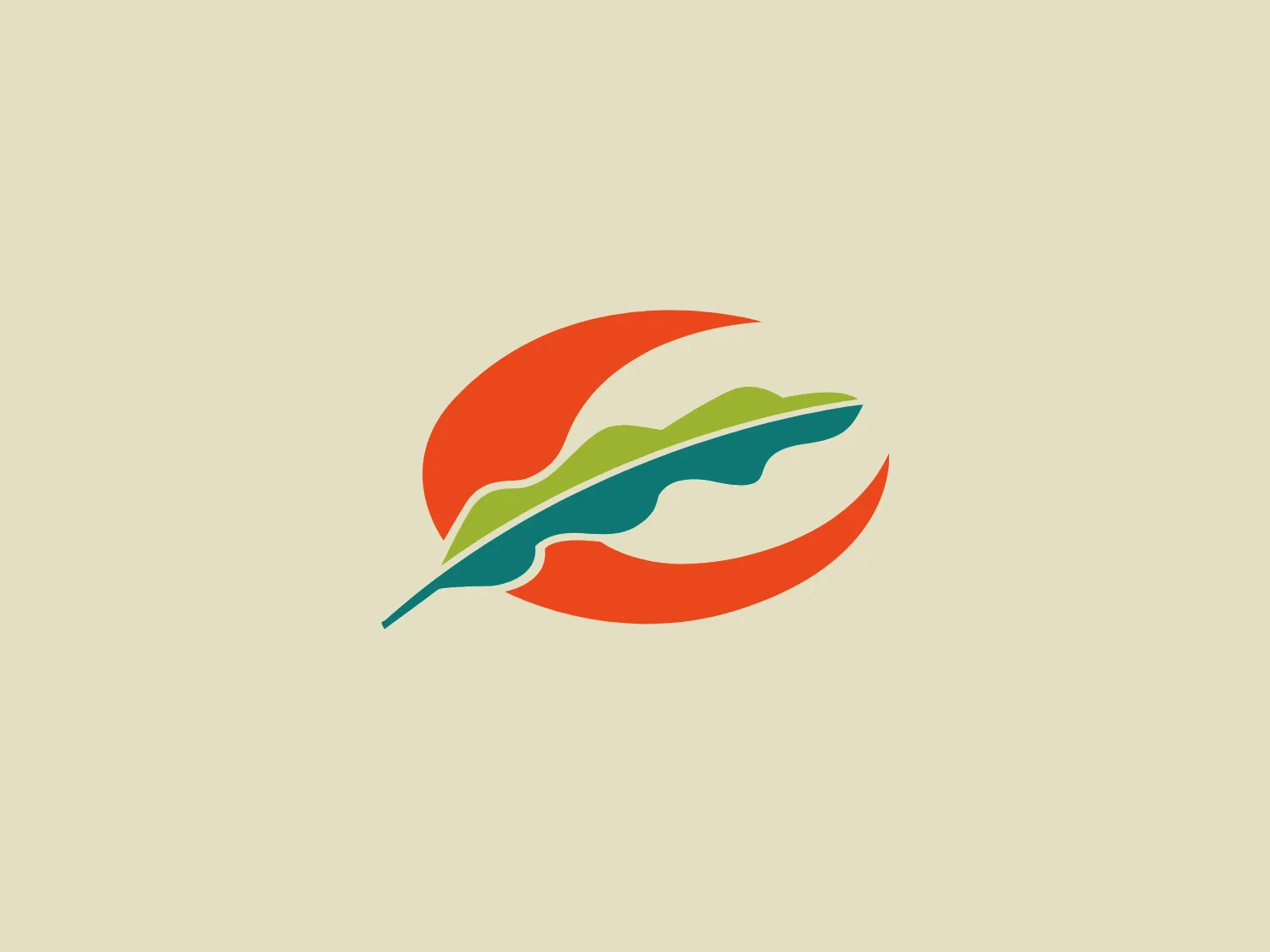 The Casuarina Square logo features a stylized feather with a modern twist, comprised of flowing lines in a gradient of green, blue, and teal, giving it an organic and dynamic feel. Encircling the feather is a bold, circular swish in a gradient from orange to a deep reddish-orange, which adds energy and movement to the design. The use of gradients suggests a seamless transition and a sense of growth or creativity. The overall design conveys a fusion of nature and motion with a clean, professional finish. The smooth curves and color transitions are both eye-catching and soothing.