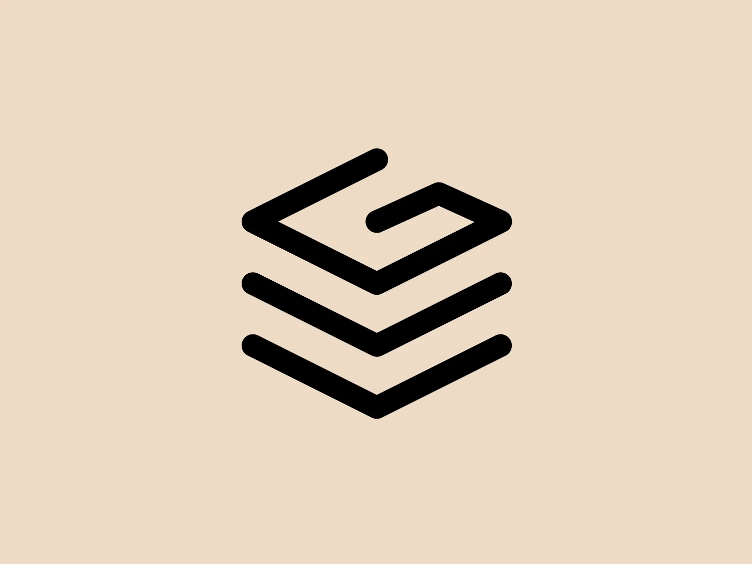 The Grafbase logo features a stylized, abstract design comprising a series of stacked and interconnected geometric shapes that create a layered and dynamic effect. The primary form resembles a series of ascending steps or levels, with a shape reminiscent of the letter "S" or a winding path prominent in the center. This central shape creates a sense of depth and movement, as if inviting exploration or progress. The logo is monochromatic with clean, bold black lines against a white background, suggesting a modern and minimalist aesthetic.
