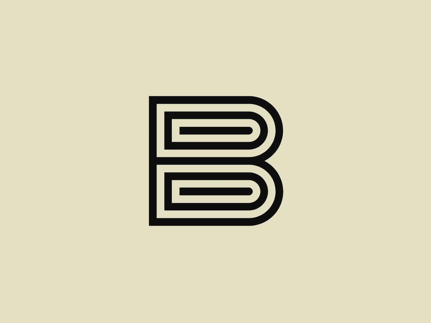 The image depicts the Belmodo name's stylized letter "B" in a bold, modern design. This uppercase letter is formed by continuous, parallel lines, creating a three-dimensional effect with the use of negative space. The logo is monochromatic, featuring a stark contrast with its black lines on a white background. Its linear structure is geometric and clean, suggestive of a contemporary or technological aesthetic. The overall design is minimalistic yet impactful due to its strong, well-defined shapes.