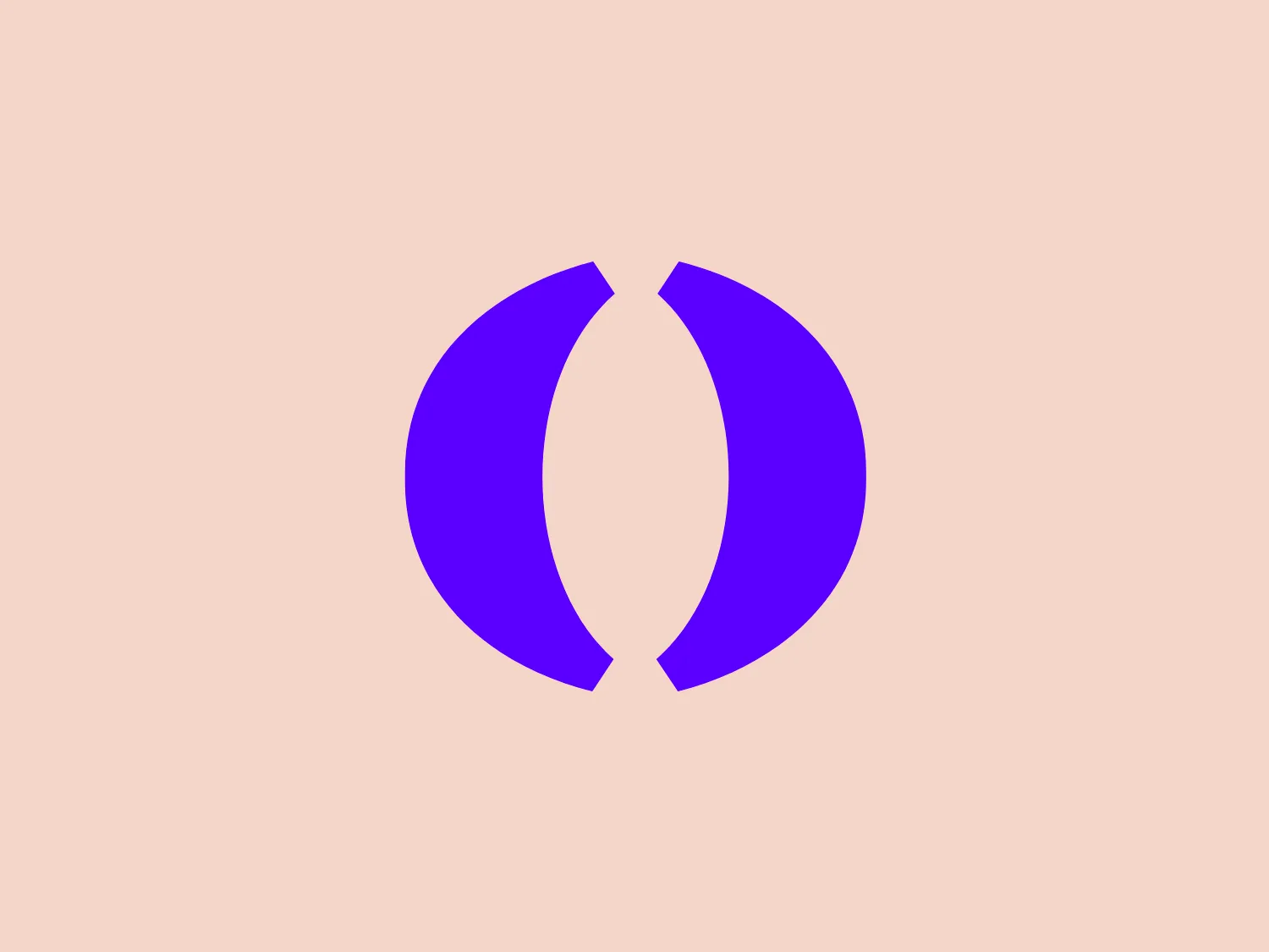 The More logo is a stylized graphic composed of two symmetrical curved shapes, forming an abstract circle with a clear, vertical split in the middle. The shapes have a modern and minimalist design, conveying both unity and duality. The logo has a solid, bright purple color, which suggests creativity and innovation. Its use of negative space is clever, allowing the background to shape the visual identity just as much as the colored portions. The smooth curves and the strong color make the logo pop and easily memorable.