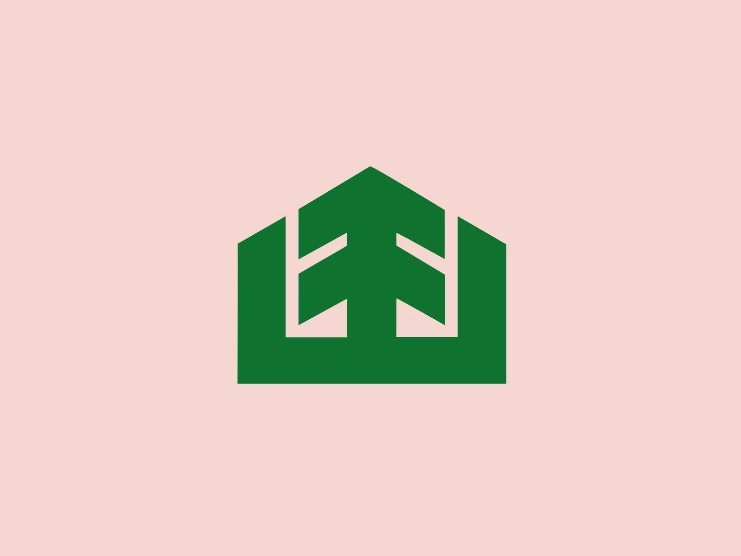 The West Fraser logo features a stylized house or pentagon shape with a pointed roof, composed of green geometric figures that resemble the letter 'M' or abstract angular shapes. The design is bold and simple with the use of negative space, creating an effect that is both modern and easily recognizable. The logo's color is a solid, vivid green, which gives a sense of growth, freshness, or eco-friendliness. Considering the green hue of the West Fraser logo, a soft and neutral background would complement it well without overwhelming the design.