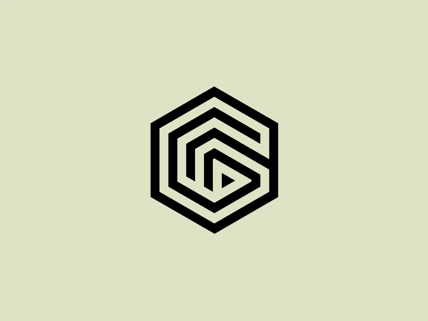 The logo for Graph Paper Press features a stylized hexagon composed of interconnected lines, creating a three-dimensional, layered effect. The design resembles a maze or an abstract representation of an initial or symbol, with varying line widths to enhance the sense of depth. It is monochromatic, with bold black against a white background, creating a strong contrast. The overall aesthetic is modern, minimalist, and likely appeals to a tech-savvy or design-conscious audience seeking a sleek and contemporary brand image.